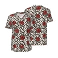 thumbnail image 6 of Rocae Leopard Print Rose for Breathable Men's Baseball T-Shirt Fashionable Casual Baseball Jersey, Moisture-wicking Sportswear Medium, 6 of 9