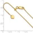 thumbnail image 6 of 925 Sterling Silver Box Chain Styles Necklace Gold-plated Adjustable .95mm 22 inch 0.95 mm, 6 of 6