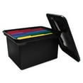 thumbnail image 2 of File Tote With Lid, Letter/legal Files, 14.13" X 18" X 10.75", Black | Bundle of 5 Each, 2 of 4