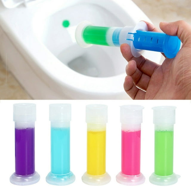 2 Pcs Flower Gel Needle Freshener for Toilet Bathroom, Long-Lasting Aromatherapy Cleaner, Deodorizer & Detergent, Plastic Gel Air Freshener (Random Color)