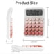 thumbnail image 2 of Calculadora Mecánica de Escritorio, Lindas Calculadoras de Botones Grandes con Pantalla LCD Grande de 12 Dígitos, Accesorios de Escritorio, Rosa, 2 of 5