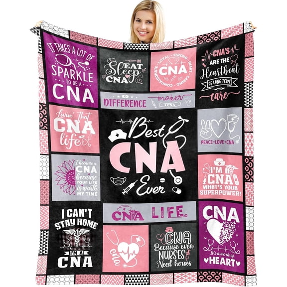 CNA Gifts for Women - CNA Week Gifts - CNAS Appreciation Gifts - Certified Nursing Assistant Gifts - CNAS Gifts Ideas Throw Blanket 60"X50"