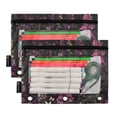 thumbnail image 5 of FORMRS 2 Pack Pencil Pouch for 3 Ring Binder with Clear Window Zipper Case, Dark Purple Floral Pattern, 5 of 6