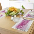 thumbnail image 4 of Ambesonne Pink Place Mats Set of 4, Girls Shower, Standard Size, Hot Pink White, 4 of 6