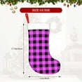 thumbnail image 4 of Salouo Purple Black Buffalo Plaid Print Christmas Stockings,Large Xmas Stocking Set of 1 Holiday and Farmhouse Stocking for Christmas Holiday Party Decoration(17.7*11 Inch), 4 of 7