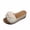 Beige, variant on WRKEKC Womens Sandals Solid Color Flower Decor Peep Toe Elevated Wedge Slides Casual Summer Thick Sole Footwear