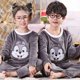 thumbnail image 1 of Conjuntos de pijamas cálidos para niños y niñas, ropa de dormir de franela gruesa de 3 a 14 años, conjunto de ropa interior térmica de lana para bebé, invierno, novedad, 1 of 4