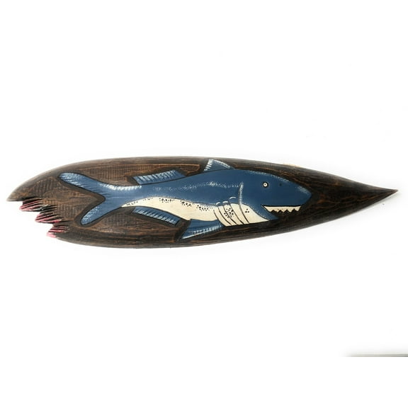 Shark Bite Surf Sign w/Fish - 24" - Surf Decor | #ksa903560