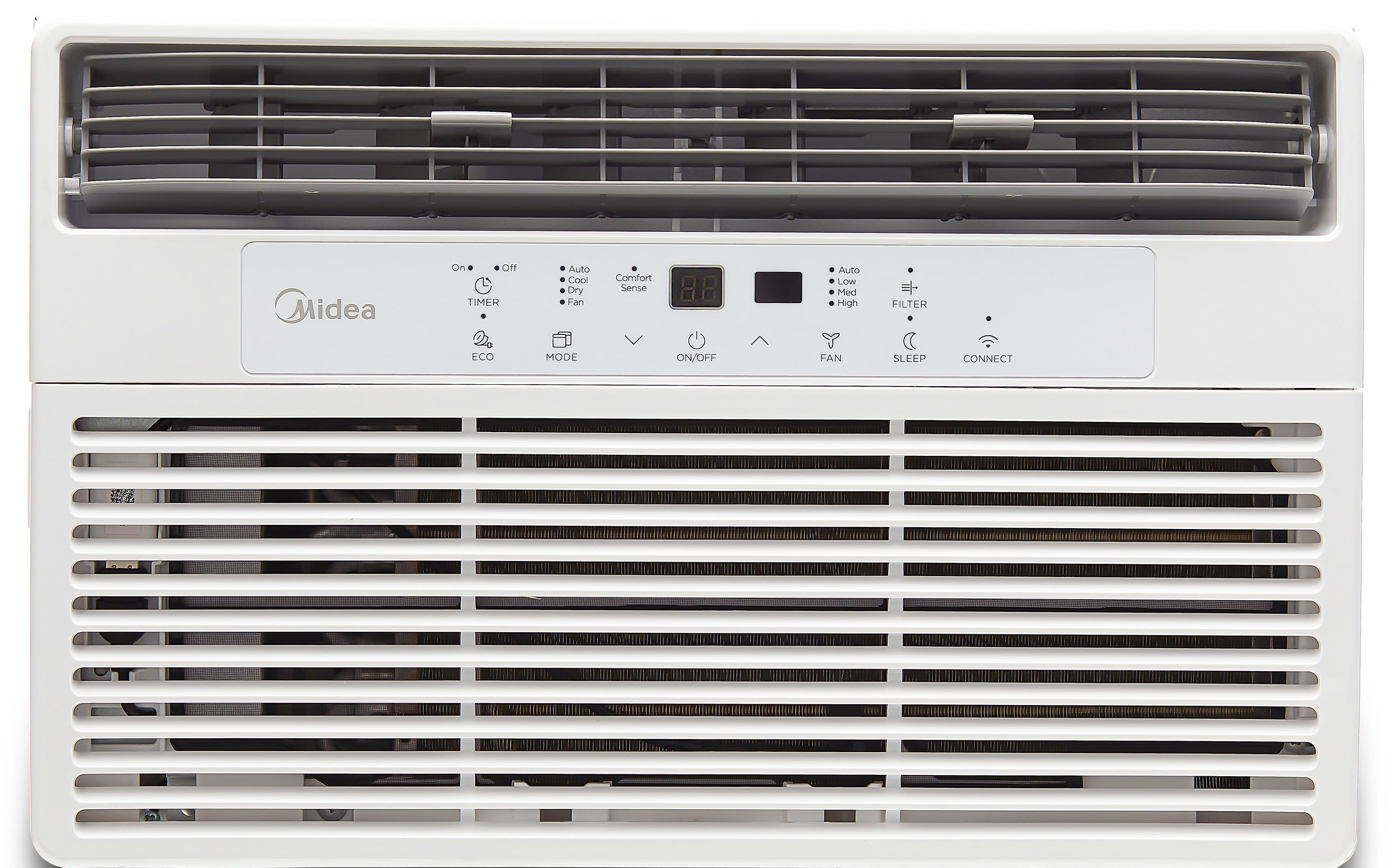 Midea 12,000 BTU Smart Window Air Conditioner, spaces up to 550 sq. ft., Comfort Sense Remote