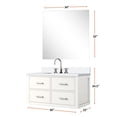thumbnail image 3 of White Bathroom Vanity 36"x22", Cultured Marble Countertop, Faucet And Mirror Assembled 36" W X 22" D Bath , &, 3 of 5