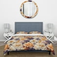 thumbnail image 3 of DESIGN ART Designart "Beige And Purple Cottage Flowers Composition I" Purple Floral bedding covert set with 2 shams King, 3 of 5