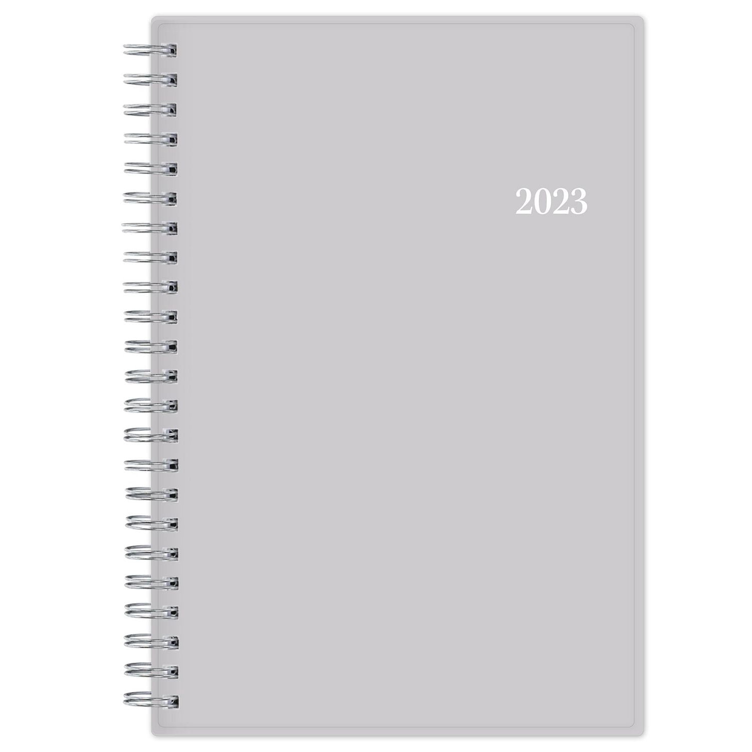 2023 Weekly Monthly Planner, 5x8, Blue Sky, Solid Gray