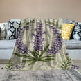 thumbnail image 2 of Nawypu Vintage Lavender Floral Flowers Throw Blanket Ultra Soft Warm All Season Decorative Blankets for Bed Chair Car Sofa Couch Bedroom, 2 of 6