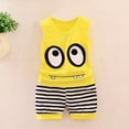 thumbnail image 2 of Fesfesfes Baby Kids Boys Girls Sleeveless Cartoon Patterns Vest Tank+Striped Shorts Set, 2 of 7