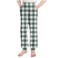 thumbnail image 5 of Frostluinai Plaid Joggers for Teen Girl 3-15Y High Waist Baggy Cinch Bottom Pants Funny Color Block Dancewear Y2K Sweat Pants with Pocket, 5 of 6