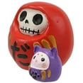 thumbnail image 4 of Furrybones Japanese Daruma With Mouse Friend Skeleton Statue Toy Furry Bones, 4 of 4
