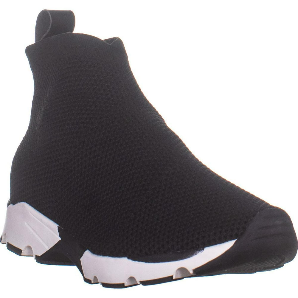 womens black high top slip on sneakers