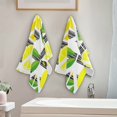 thumbnail image 3 of Fruit Lemon Tea Towel Kitchen Decor Set Black Stripe Absorbent Dish Towels Cooking Accessories Lint Free Hand Towels 2 PCS, 3 of 6