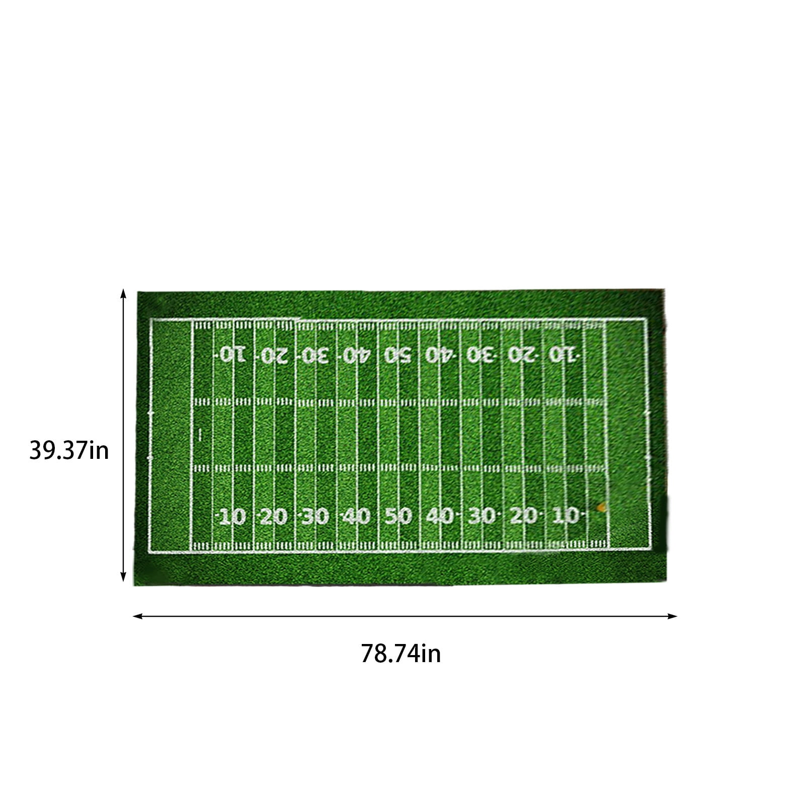 Nsxcdh Football Field Rug Polyester Green 39.37x78.74in Non Slip Soft Indoor Outdoor Durable Easy Clean Living Room Home Sports Carpet Home Indoor Sports for women man Gift