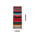 thumbnail image 2 of Maplenight Rainbow Striped Cotton Woven Table Runner 108x14 Inch - Table Runners for Camping & Picnic Mat for Home, Kitchen Decor, Indoor Outdoor Use Red, 2 of 6