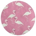 thumbnail image 3 of Flamingo Pattern Washable Round Rug -Circle Area Rugs for Nursery Bedroom, Vintage Non Slip Non Shedding Low Pile Carpet for Living Room Coffee Table Entryway, 3 of 6