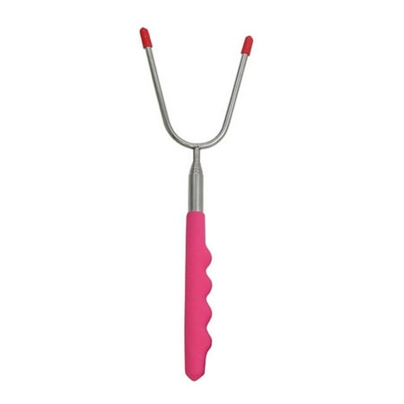

FU-kuuka New Telescoping Bbq Fork Roasting Sticks Marshmallow Hot Dog Skewers Stainless Steel(Pink)