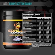Gorilla Mode Pre-Workout, Cotton Candy Grape, 786 g