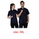 thumbnail image 3 of CHEF DE ALGODÓN Uniforme de manga corta de verano para hombres Chaqueta de chef delantal Botones Sweat Bands for Grill Restaurant Bar Shop Cafes Blue 3xl sidaley HA012099-15, 3 of 7