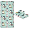 thumbnail image 7 of SKYSONIC 3 Pack Towel Cute Penguins Cotton Bath Towel Set (1 Bath Towel, 1 Hand Towel, 1 Washcloth) for Bathroom, Super Soft and Quick Dry Towels, 7 of 7