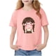 thumbnail image 2 of Blusas y camisas de manga corta con cuello redondo para niños Camiseta de verano de manga corta estampada para niñas Jersey elegante de cuello redondo para niños Top de algodón, 2 of 6