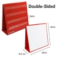 thumbnail image 2 of Junior Learning Tabletop Desk Pocket Board Chart, Double Sided, Durable Foldable Stand, Easy To Use, Portable and Reusable, Red and White 16.5 inches x 16.5 inches, 2 of 9