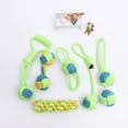 thumbnail image 2 of Pet Chew Cotton Rope Dog Toy Puppy Outdoor Teeth Clean Play Ball Dog Games Training Behavior Toy for Medium Large Dog (Pink 12 Piece Set), 2 of 7