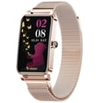 thumbnail image 1 of Reloj Inteligente Fralugio Zx19 Dorado Lujo Notificaciones de Redes Sociales, 1 of 4