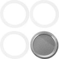 thumbnail image 1 of 1 Set Coffee Pot Gasket Silicone Rings Stainless Steel Filter Coffee Pot Parts (9 Cup Size), 1 of 8