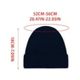 thumbnail image 6 of HomeDM Unisex Beanie - Navy Slouchy Beanie Hat for Men Women Solid Color Winter Outdoor Warm Knit Caps Soft Ski Hat, 6 of 6