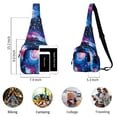 thumbnail image 3 of Small Sling Bag for Women Crossbody Backpack Hiking Travel Daypack Chest Bag Lightweight Shoulder Bag, 3 of 7