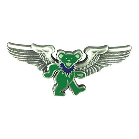 - Grateful Dead Rockwings Green Dancing Bear Pilot Pin for Sky-high Hippies & Deadheads