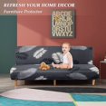 thumbnail image 2 of SHANNA Armless Sofa Bed Cover Stretch Spandex Sofa Bed Slipcover Folding Couch Sofa Futon Cover Without Armrests Furniture Protector for Living Room Pets (Black）, 2 of 8