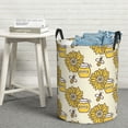 thumbnail image 5 of Picia Cartoon Honey Pot Bee Sunflower Large Laundry Basket, Waterproof, Freestanding Laundry Hamper, Collapsible Tall Clothes Hamper with Extended Handles-Small, 5 of 8