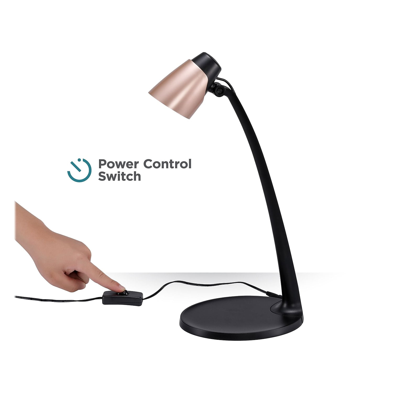 BLACK+DECKER Modern LED Desk Lamp, 3.5W, Rose Gold (VLED1814-BD)