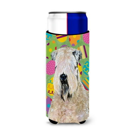 

Caroline s Treasures SS4838MUK Wheaten Terrier Soft Coated Easter Eggtravaganza Ultra Hugger for slim cans Slim Can