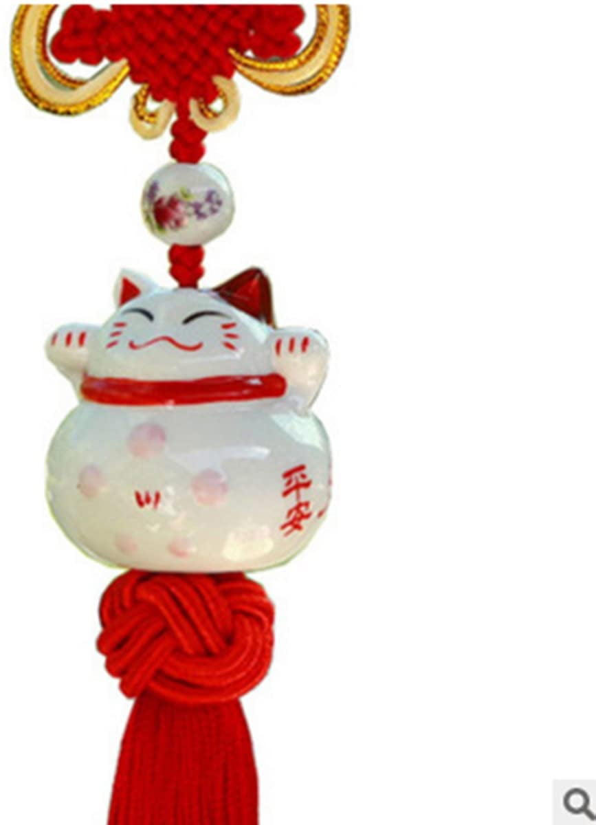 1 Pc Lucky Cat Hanging Feng Shui Car Pendant for Fortune Safety Home Decor 