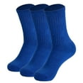 thumbnail image 2 of Women's Cotton Blend Crew Socks 3-Pack - Breathable for Active Wear, Fits Shoe Size 5-10, 2 of 6