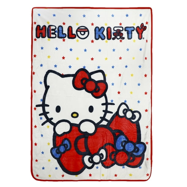 Hello Kitty Stars And Bows 48 x 60 Throw Blanket - Walmart.com