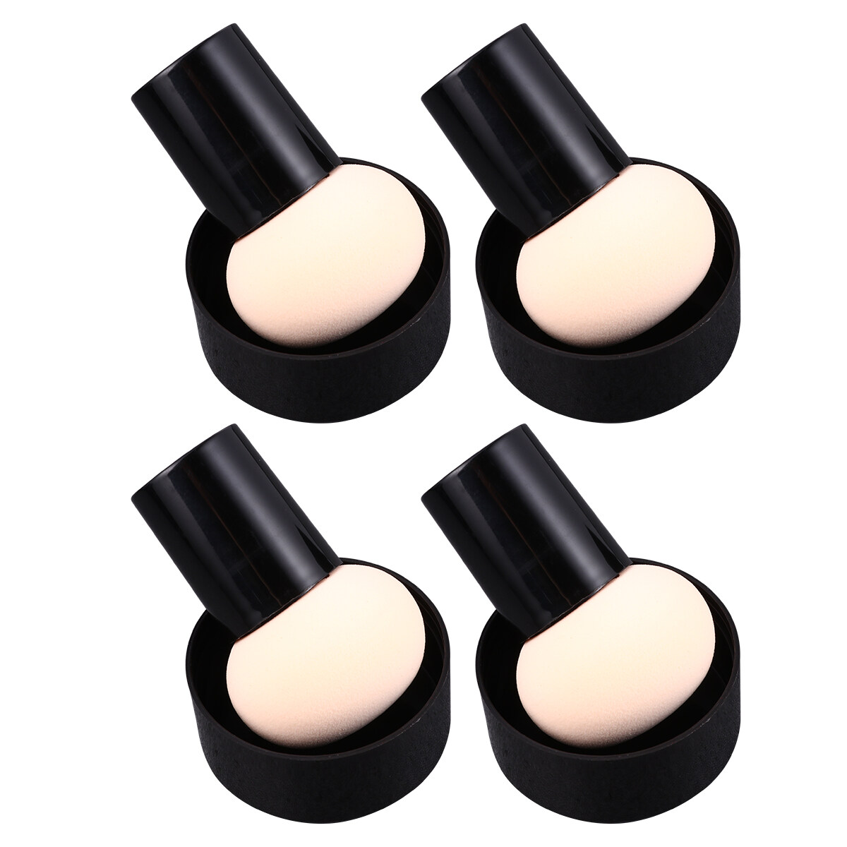 4Pcs Mushroom Shape Powder Puffs Face Powder Applicators Makeup Puffs