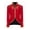 Red, variant on Boys Court-Style Long Sleeve Print Zipper Suit Jacket Stand Collar Coat for Birthday Graduation Wedding Party Red 10-11 Years