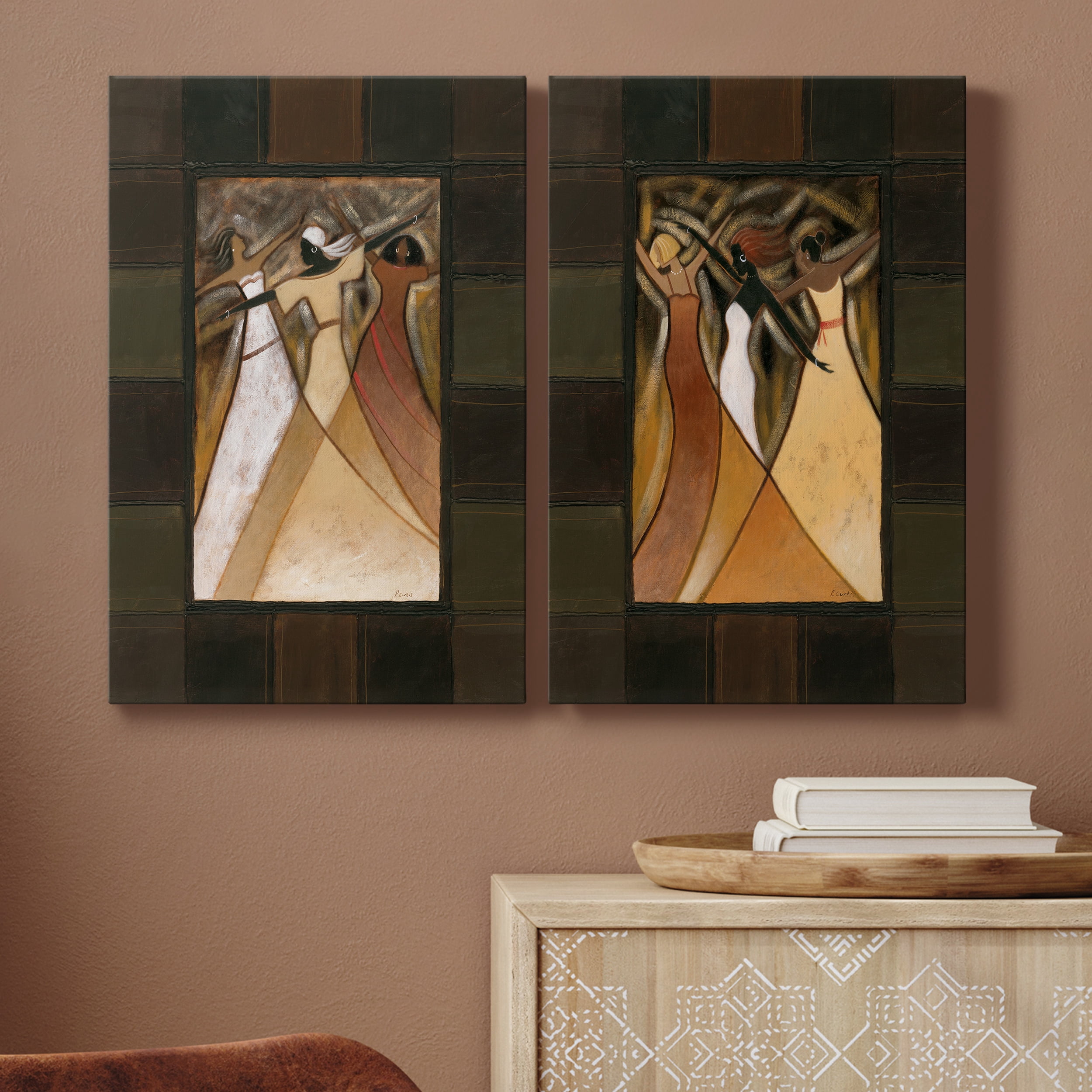 Divine Grace I Premium Gallery Wrapped Canvas - Ready to Hang - Set of 2 - 8 x 12 Each