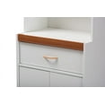 Baxton Studio Laurana White and Cherry Finished Kitchen and