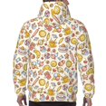 thumbnail image 3 of Bingfone Coffee Donuts Men's Drawstring Hoodie Long Sleeve Pocket Sweatshirts-4X-Large, 3 of 6