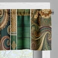 thumbnail image 3 of Ambesonne Paisley Window Valance, Oriental Curlicue Floral, 54" X 18", Teal Army Green Camel, 3 of 5